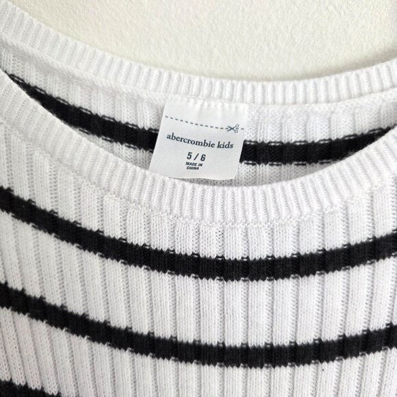 Abercrombie Kids Girls Dress & Duster Bundle Classic Black & White Stripes - Picture 5 of 16